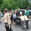 Transport du matériel au centre international de Kandersteg. On arrive au but !