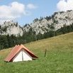 Vue sur les Sommêtres depuis notre camp